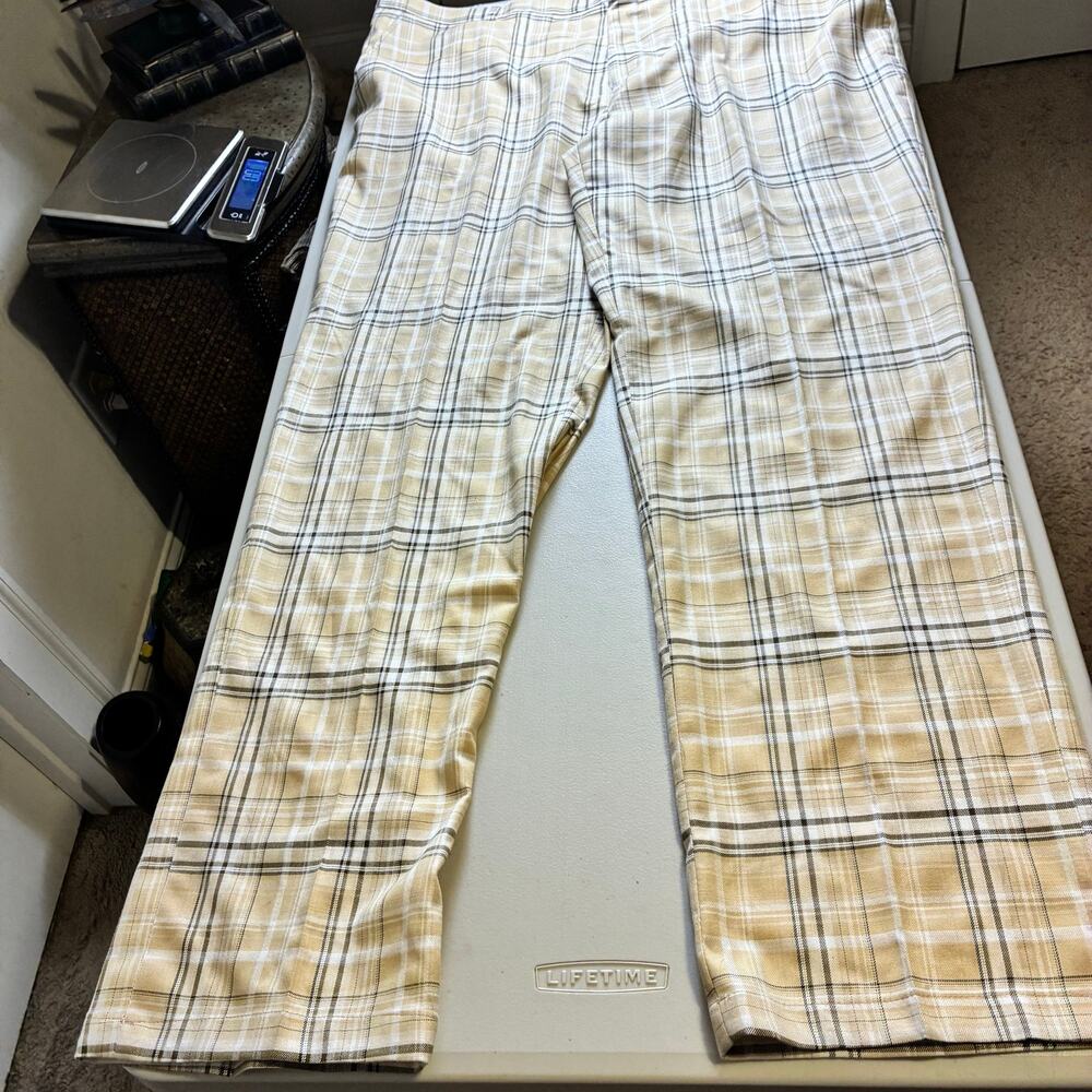 Vintage Y2K Plaid Wide Leg Trousers Mens 44 Gothcore Skater Streetwear msrp $199